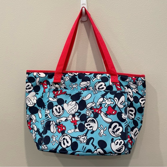 Disney Mickey Mouse Blue and Red Thermal Tote Bag - Picture 1 of 11